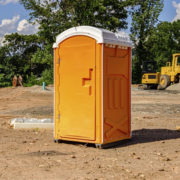 what is the maximum capacity for a single porta potty in Corning